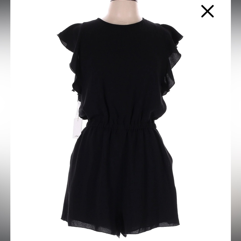 Wilfred Black Women's Jumpsuit with Ruffled Sleeves